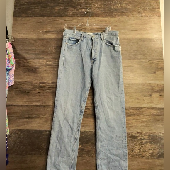 Agolde Denim - Agolde Light Blue Women's Straight Jeans
